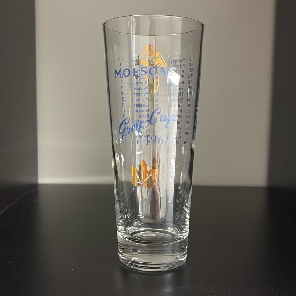 Molson grey cup 1961 glass
